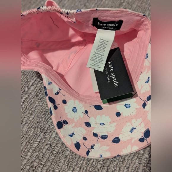 Women's Springtime Pink Floral Baseball Cap/Hat With Embroidered Logo - Picture 5 of 5